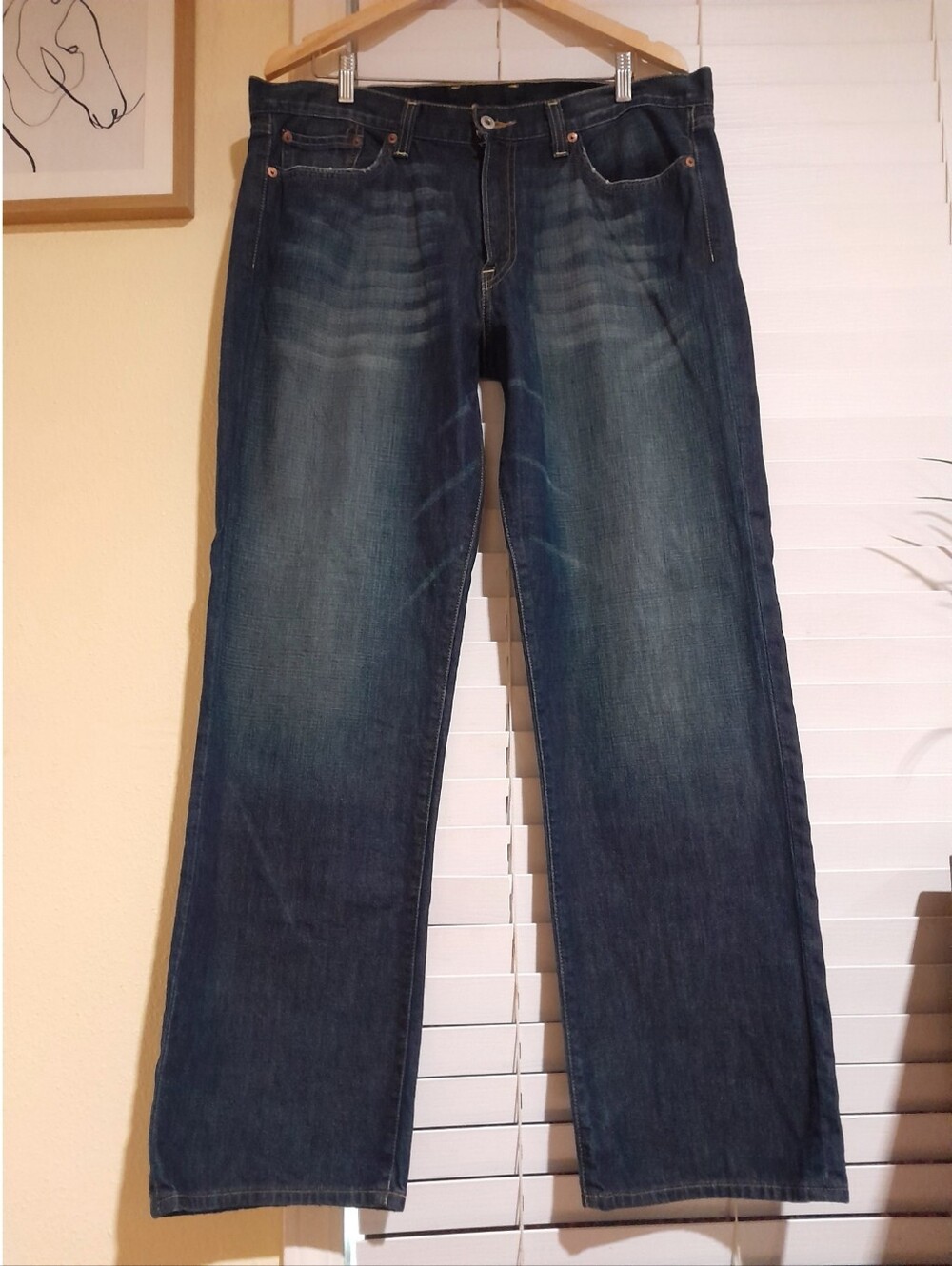 Lucky Brand Vintage Straight jeans men's  36x 32 dark wash
